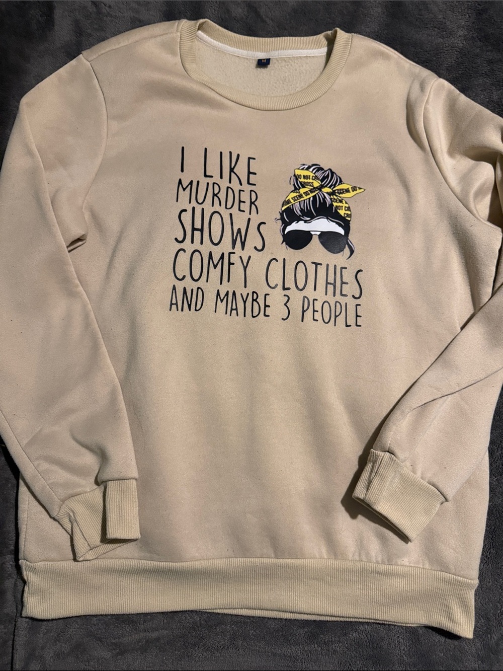 Graphic Sweatshirt with Yellow Bandana Accent